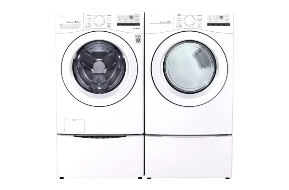 LG Electric Dryer DLE3400W Side by Side