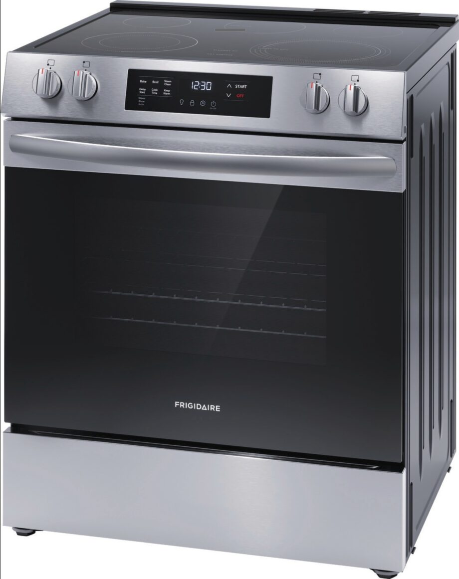 Frigidaire 30 Front Control Electric Range with Steam Clean FCFE3062AS Right Side