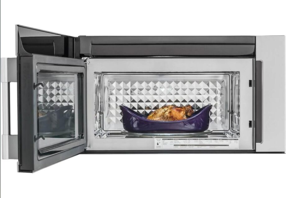 Frigidaire Professional 1.8 cu OverTheRange Convection Microwave FPBM3077RF with food