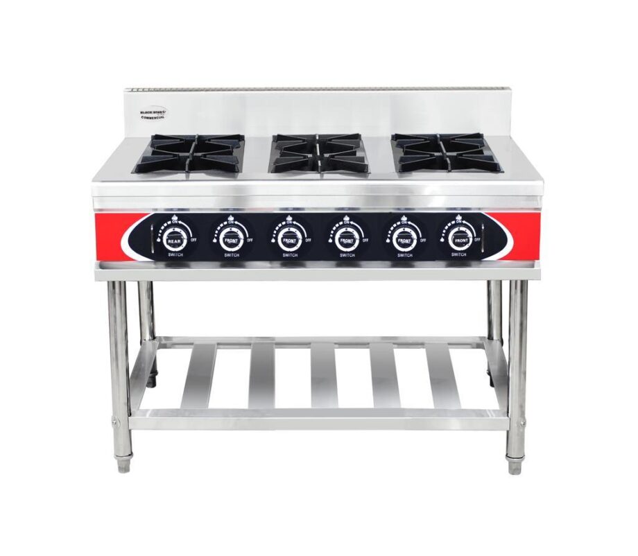 6 burner commercial gas stove