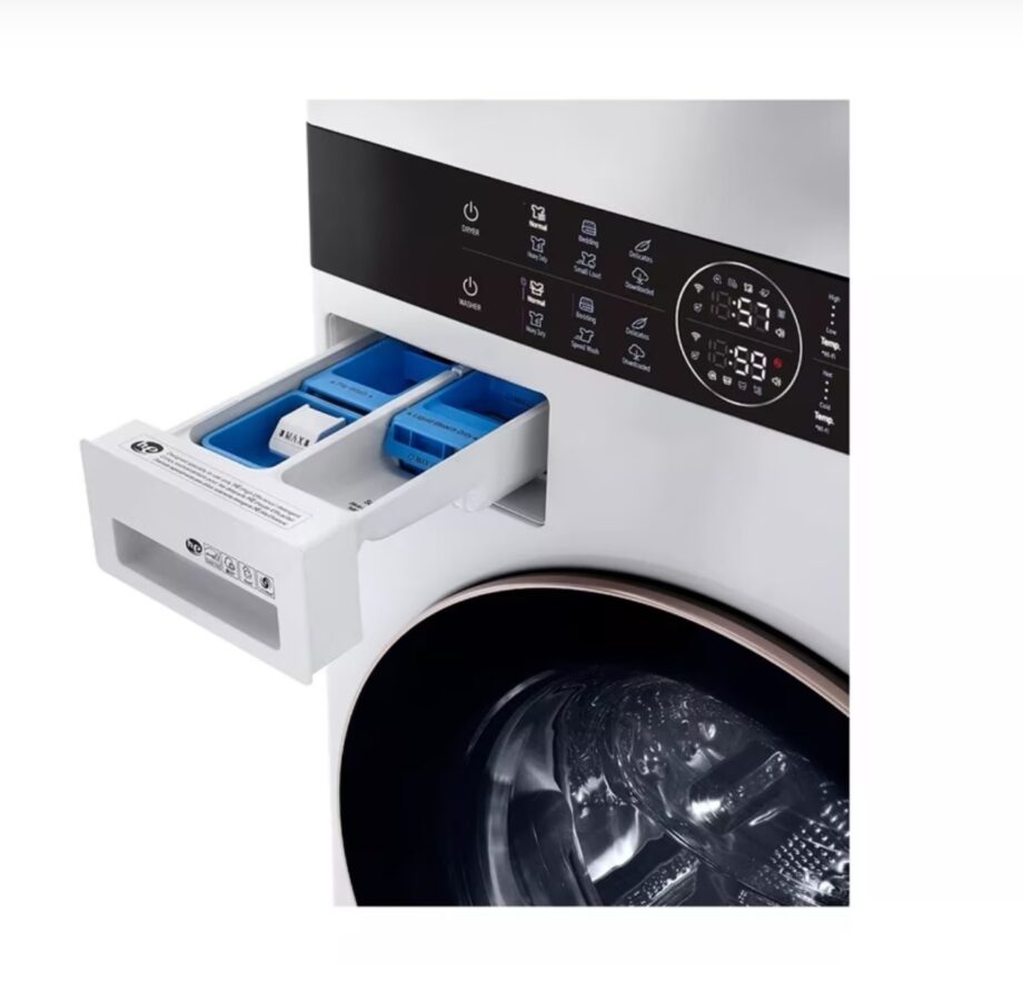 LG Single Unit Wash Tower (WKE100HWA) Front Control Dispenser