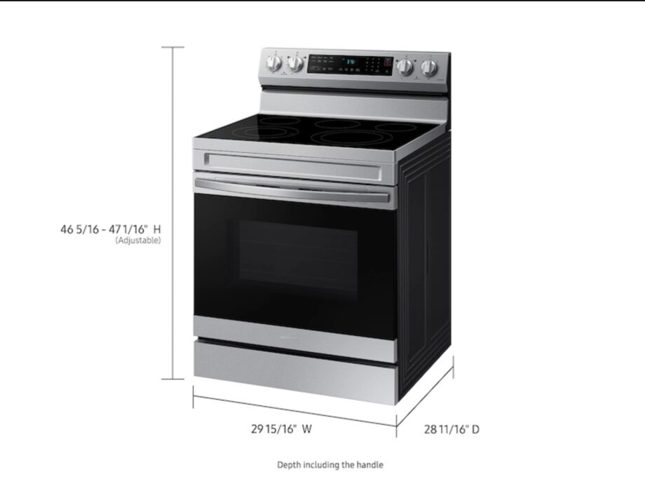 Samsung Electric NE63A6511SS Dimensions