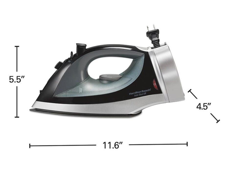 Hamilton Beach Auto Shut Off Iron HB14210 Dimensions