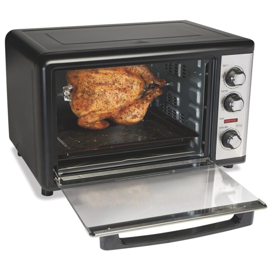 Hamilton Beach Revolving Rotisserie Countertop Oven with Convection (HB31108) Open