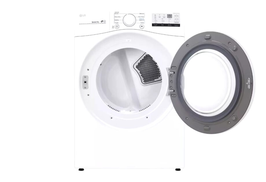 LG Electric Dryer DLE3400W Open